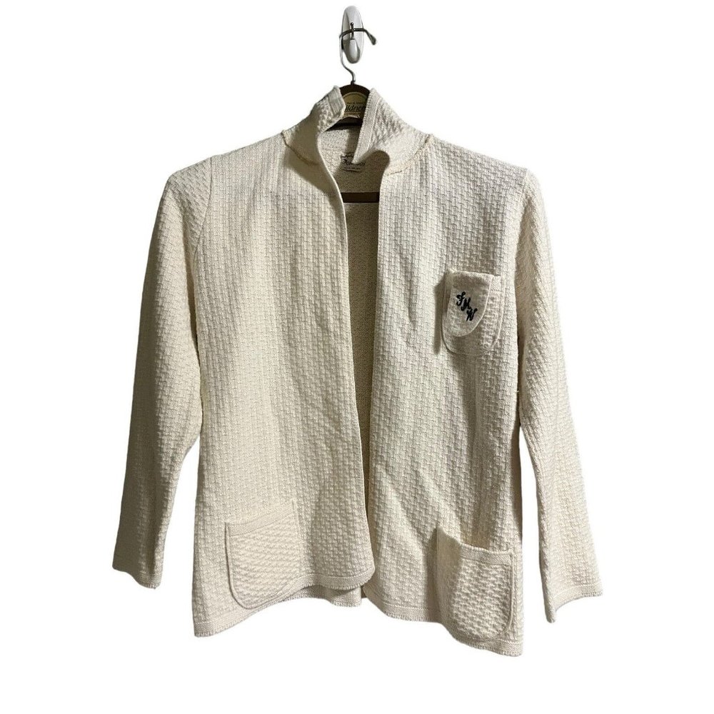 Vintage‎ Cardigan Sweater Women's Size Measured Embroidery
